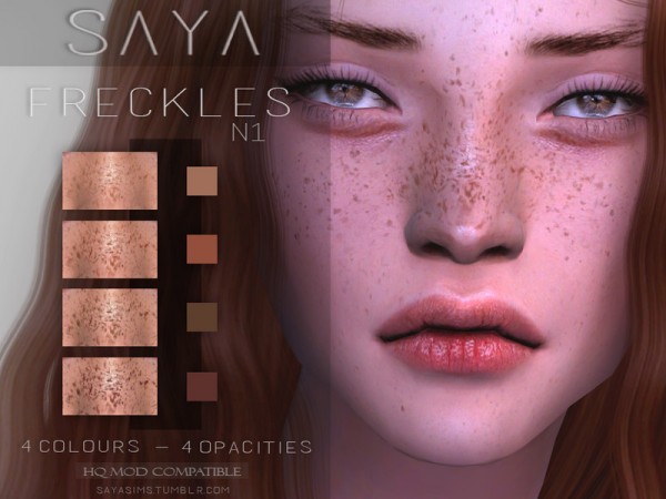  The Sims Resource: Freckles N1 by SayaSims