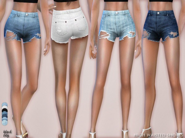  The Sims Resource: High Waisted Shorts by Black Lily