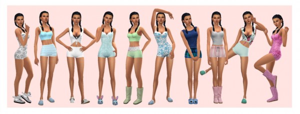  Sims 4 Sue: Short Pajamas