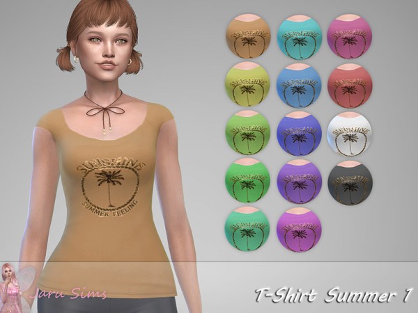  The Sims Resource: T Shirt Summer 1 by Jaru Sims