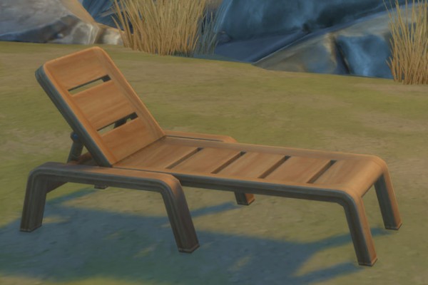  Blackys Sims 4 Zoo: Deck chair wood