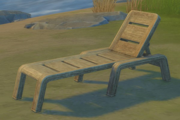  Blackys Sims 4 Zoo: Deck chair wood