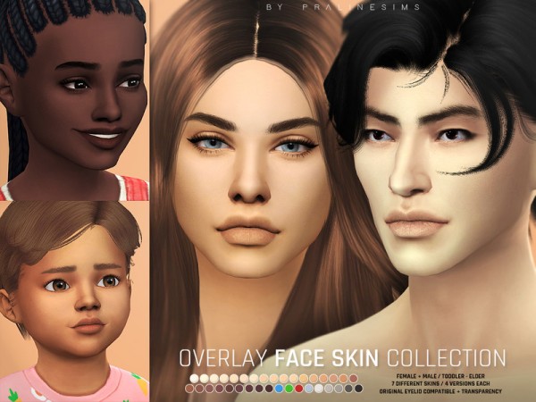  The Sims Resource: Overlay Face Skin Collection by Pralinesims