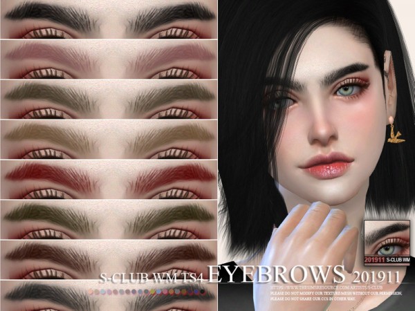  The Sims Resource: Eyebrows 201911 by S Club