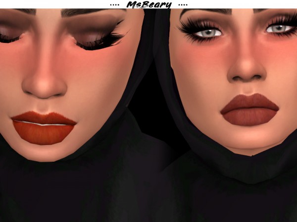  The Sims Resource: Dark Lip Collection by MsBeary