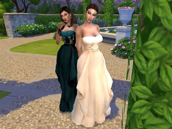  The Sims Resource: Oliva Formal Dress by neinahpets
