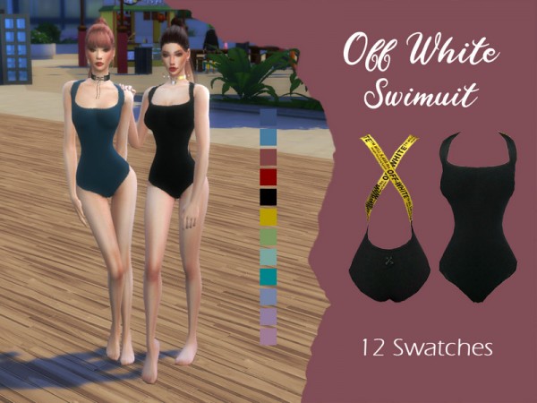  The Sims Resource: Off White Swimuit by Lisaminicatsims