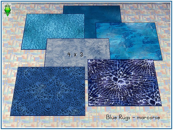  The Sims Resource: Blue Rugs by marcorse
