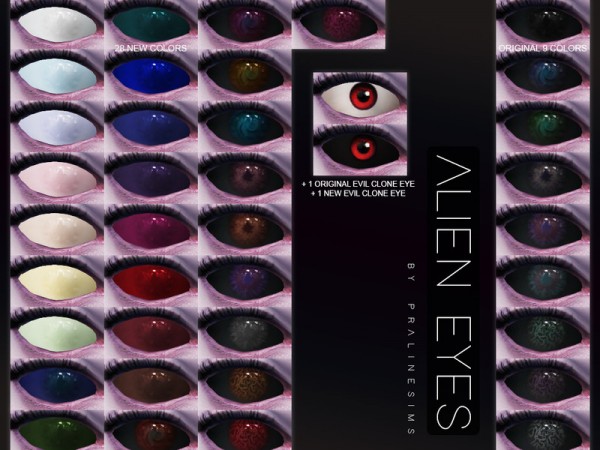  The Sims Resource: Alien Eyes N155 by Pralinesims