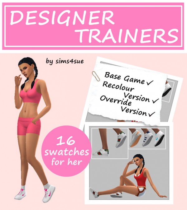  Sims 4 Sue: Designer Trainers