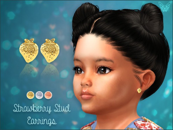  Giulietta Sims: Strawberry Stud Earrings For Toddlers