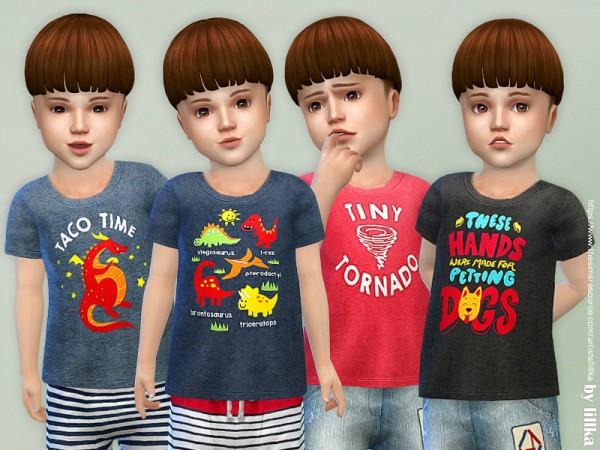  The Sims Resource: T Shirt Toddler Boys P02 by lillka