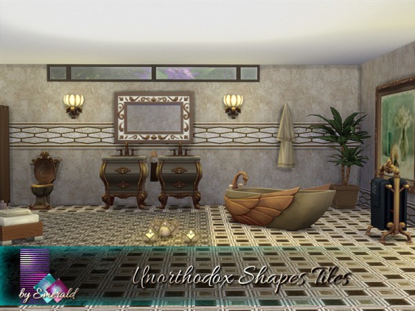  The Sims Resource: Unorthodox Shapes Tiles by emerald