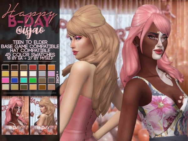  Candy Sims 4: Happy B Day Hair