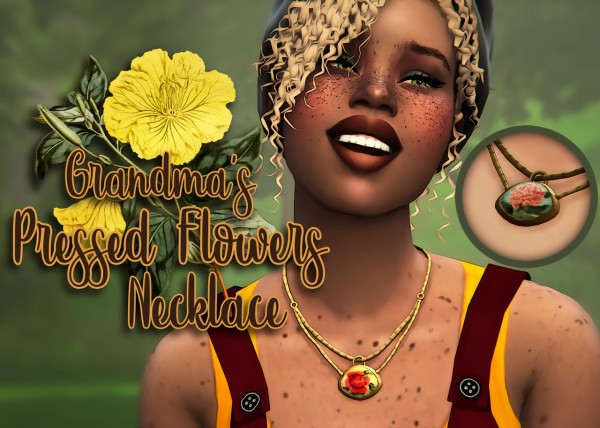  Miss Ruby Bird: Pressed Flowers Necklace