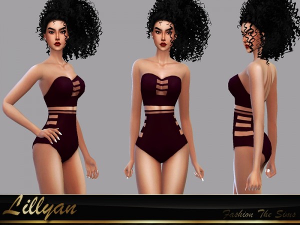  The Sims Resource: Penelope Swimsuit by LYLLYAN