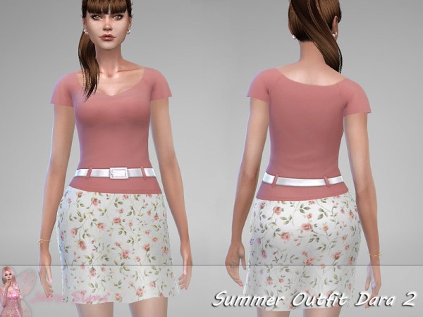  The Sims Resource: Summer Outfit Dara 2 by Jaru Sims