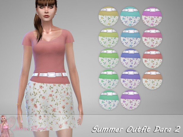  The Sims Resource: Summer Outfit Dara 2 by Jaru Sims