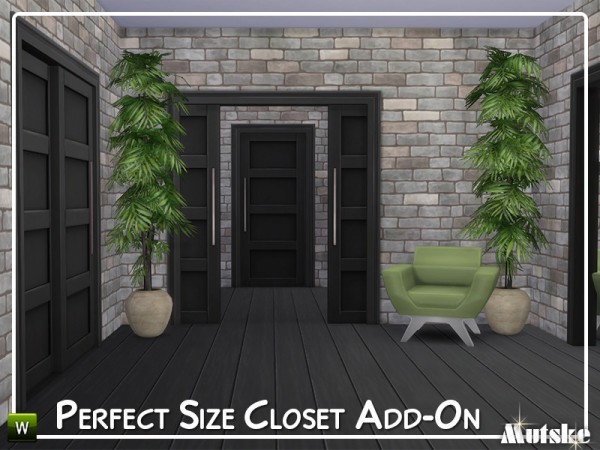  The Sims Resource: Perfect Size Closet Add on by mutske