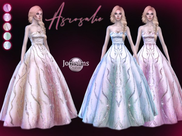  The Sims Resource: Asrosalie dress by jomsims