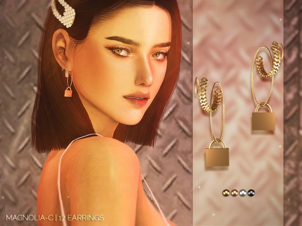  The Sims Resource: 17 Earrings by magnolia c