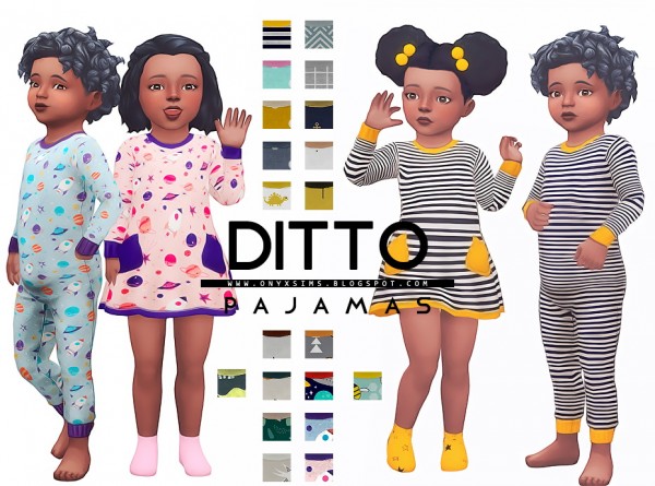  Onyx Sims: Ditto Sibling Pjs