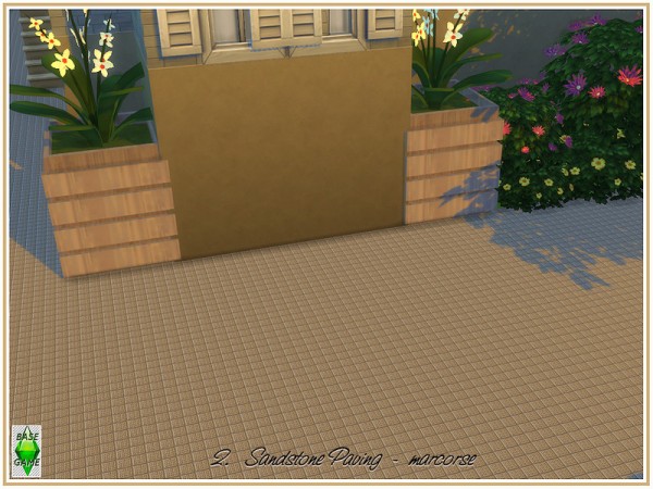  The Sims Resource: Sandstone Paving by marcorse