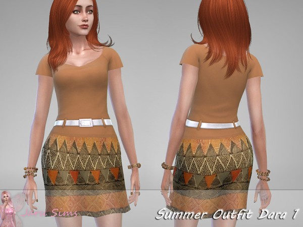  The Sims Resource: Summer Outfit Dara 1 by Jaru Sims