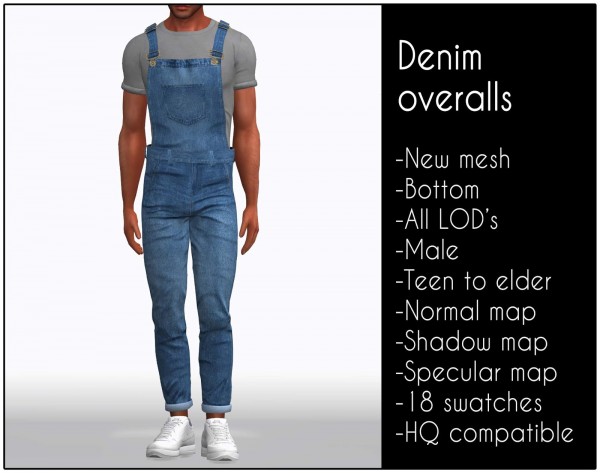  Lazyeyelids: Denim overalls