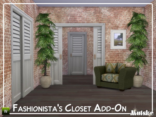  The Sims Resource: Fashionista Closet Add on by mutske
