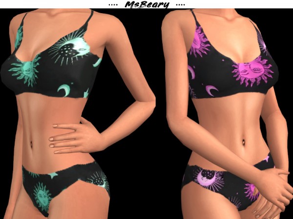  The Sims Resource: Sun and Moon Two Piece by MsBeary