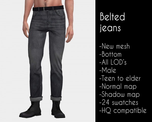 Lazyeyelids: Belted jeans