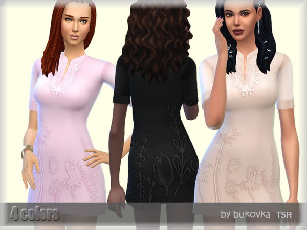  The Sims Resource: Dress Cotton by bukovka