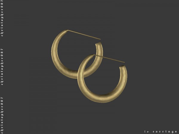  The Sims Resource: LO Earrings by Christopher067