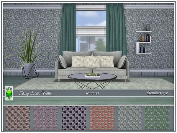  The Sims Resource: Jazzy Circles Walls by marcorse