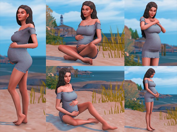  The Sims Resource: Pregnancy Pose Pack 2 by KatVerseCC