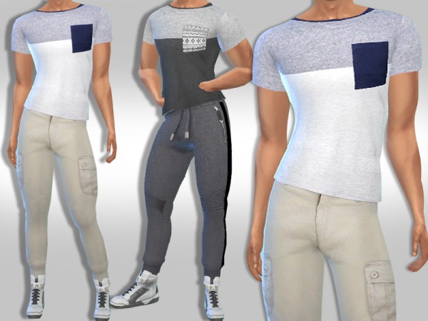  The Sims Resource: Stylish Tshirts by Saliwa