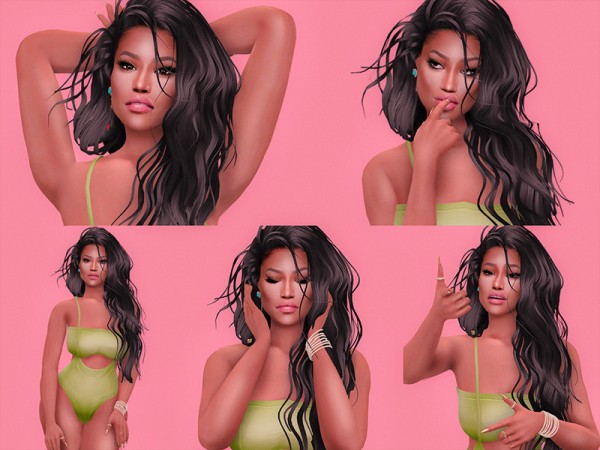  The Sims Resource: Nicki Minaj Inspired Pose Pack by KatVerseCC