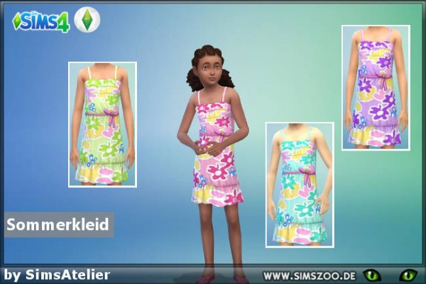  Blackys Sims 4 Zoo: Summer dress by SimsAtelier