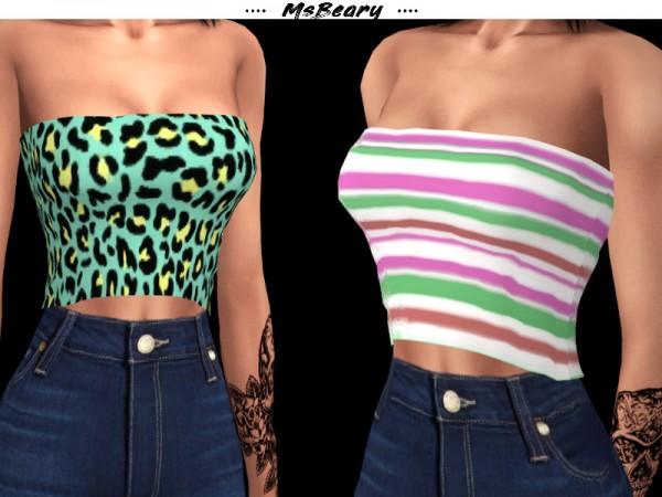  The Sims Resource: Strapless Tanktop by MsBeary