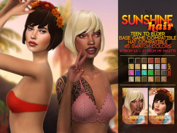  Candy Sims 4: Sunshine Hair