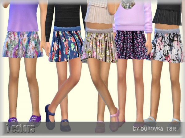  The Sims Resource: Flower Skirt by bukovka