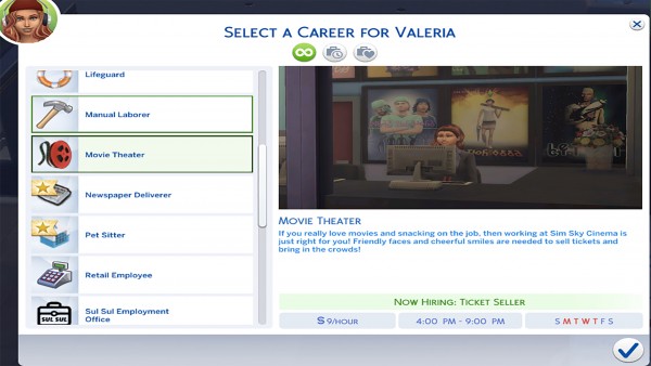  Mod The Sims: Teen Job Career Set by MesmericSimmer