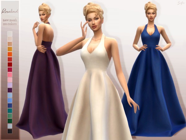 The Sims Resource: Rosalind Gown by Sifix