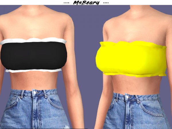 The Sims Resource: Ruffled Bandage Top by MsBeary