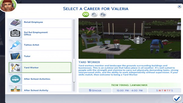 Sims 4 careers mod model