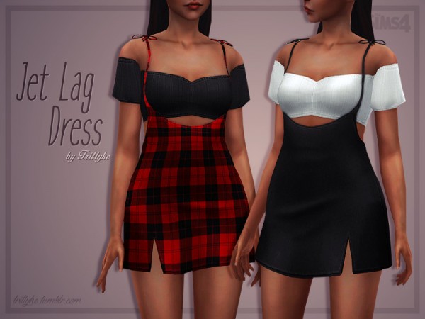  The Sims Resource: Jet Lag Dress by Trillyke