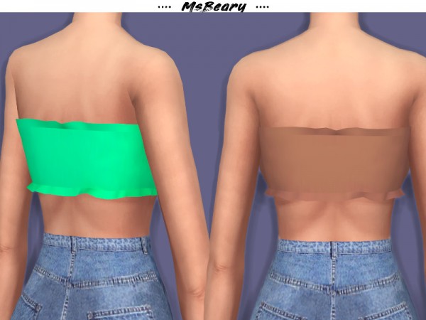  The Sims Resource: Ruffled Bandage Top by MsBeary