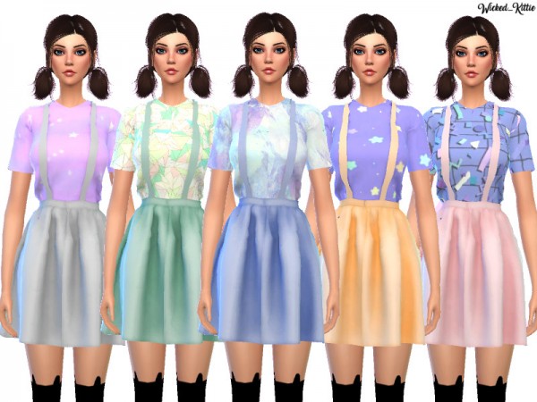  The Sims Resource: Kawaii Suspender Dress by Wicked Kittie