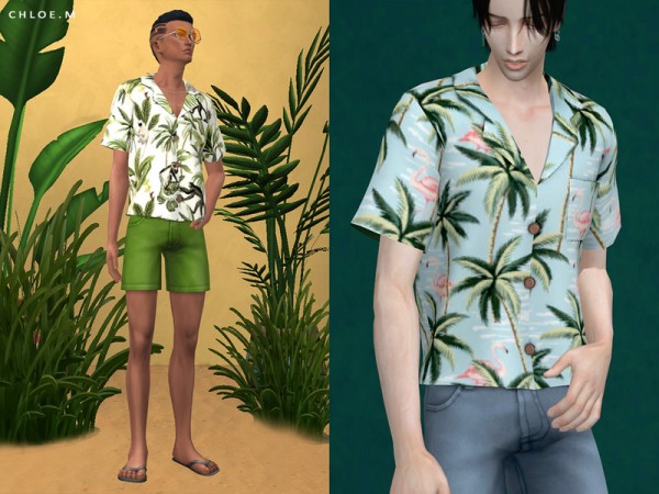  The Sims Resource: Resort Style Blouse by ChloeMMM